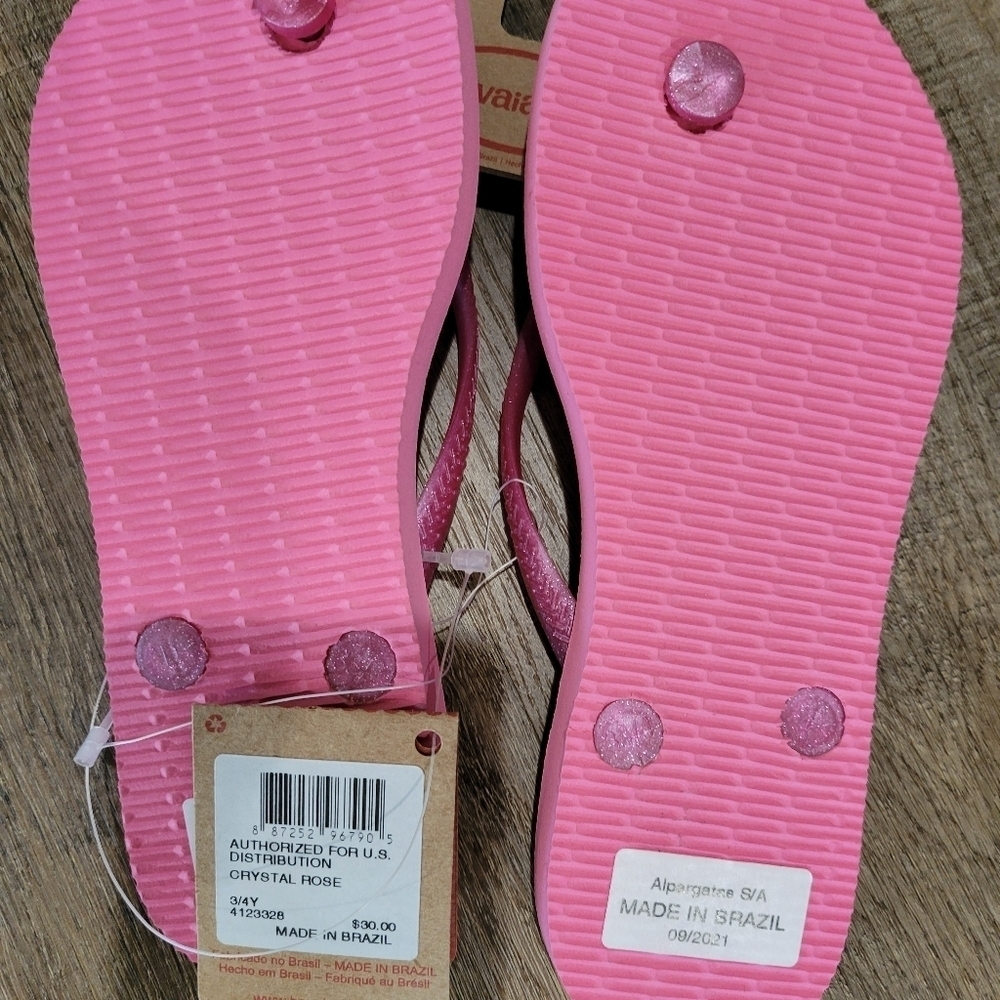 Havaianas Kids Pink Flip Flops - Picture 3 of 4